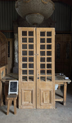 Antique Glass 16 Lite French Doors - 40x88 - L547