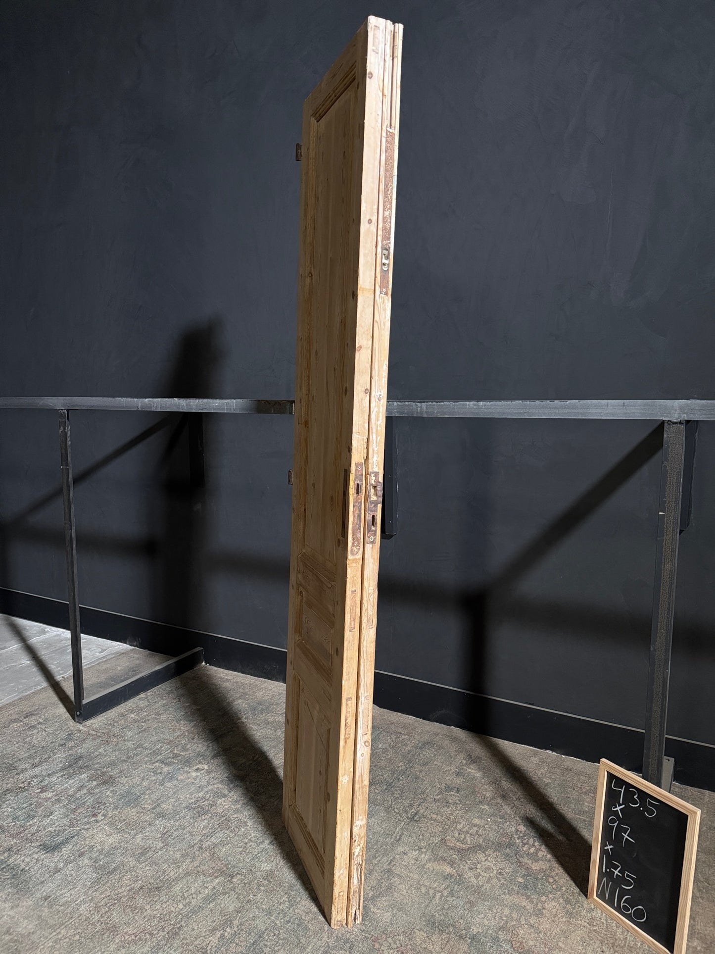 Antique 3 Panel Solid Double Doors - 43.5x97 - N160
