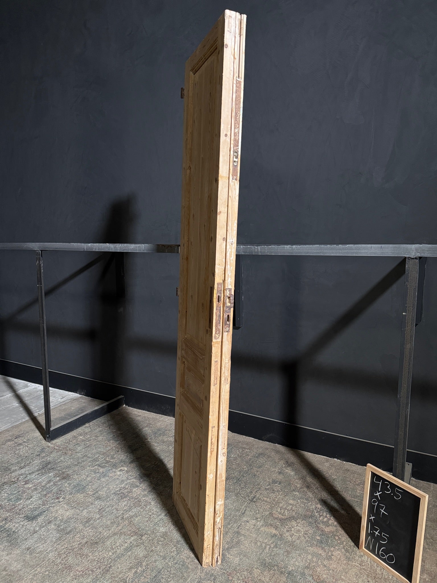 Antique 3 Panel Solid Double Doors - 43.5x97 - N160
