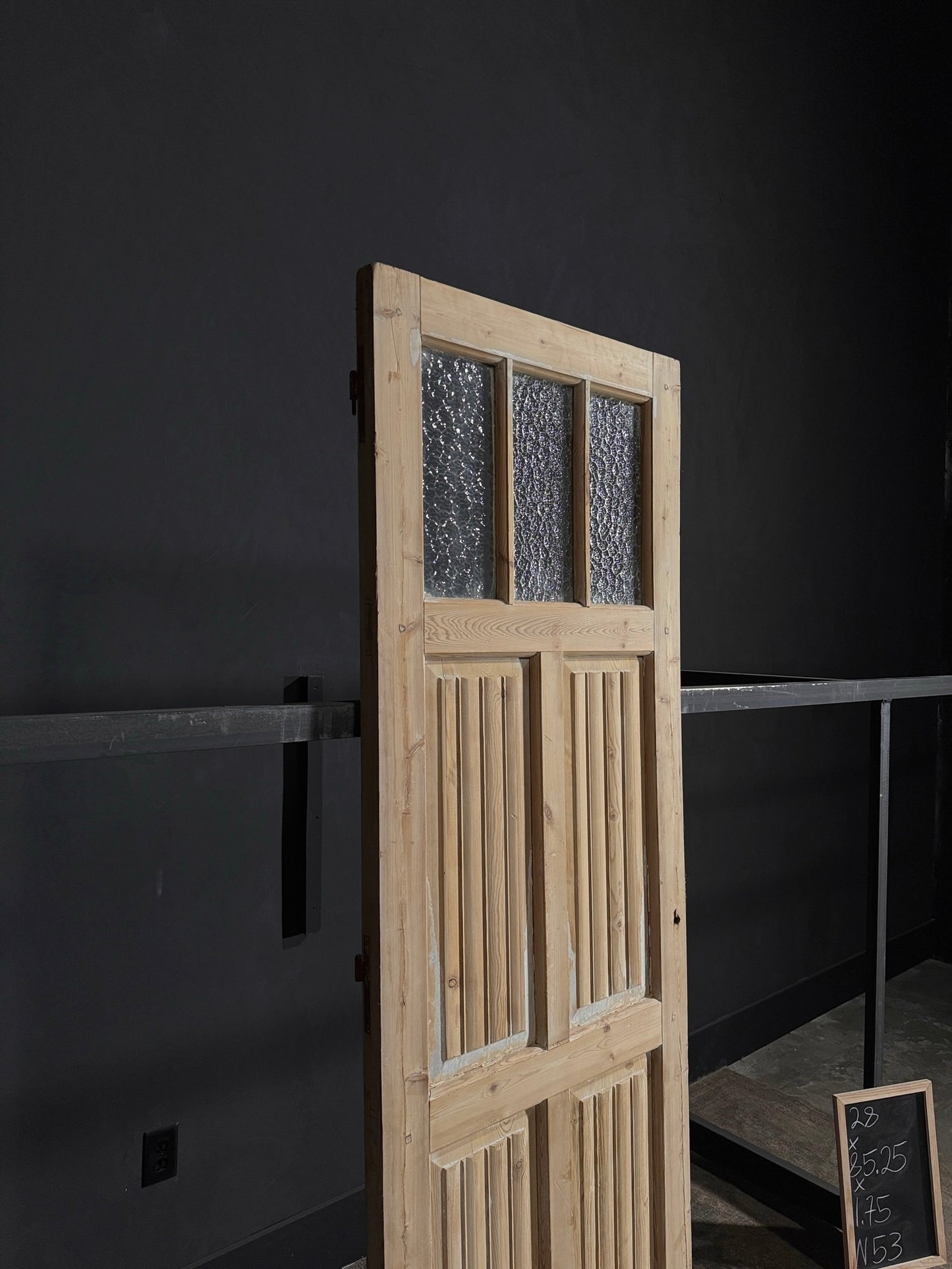 Antique Fluted 3 Lite Single Door - 28x85.25 - N53