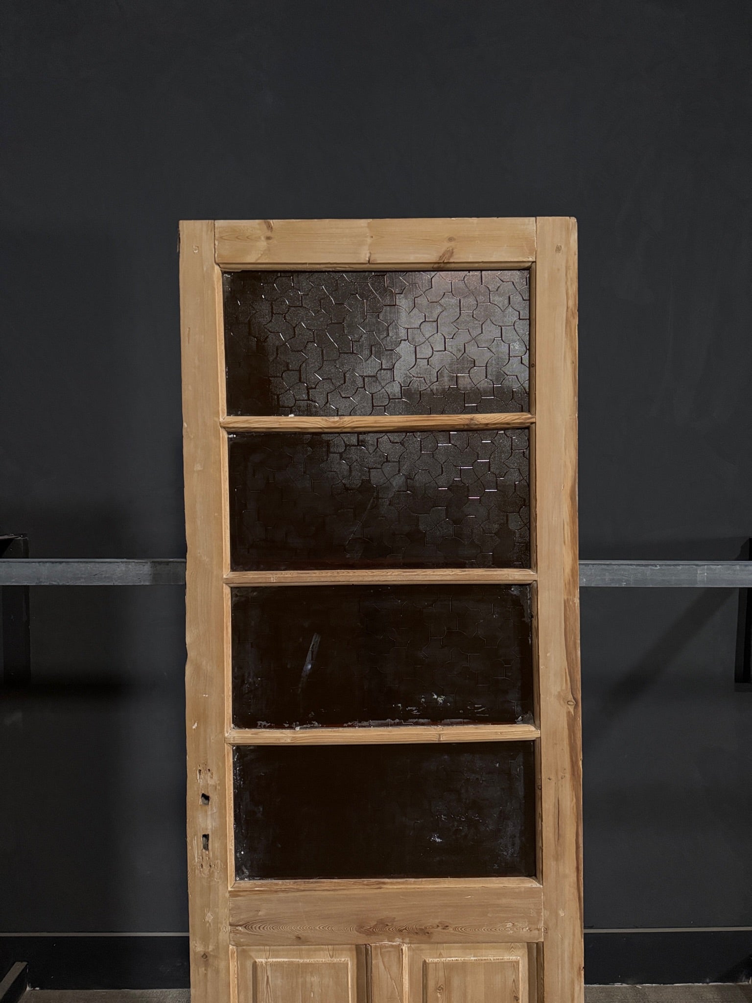 Antique Obscured Glass 4 Lite Single Door - 32x87.5 - N360