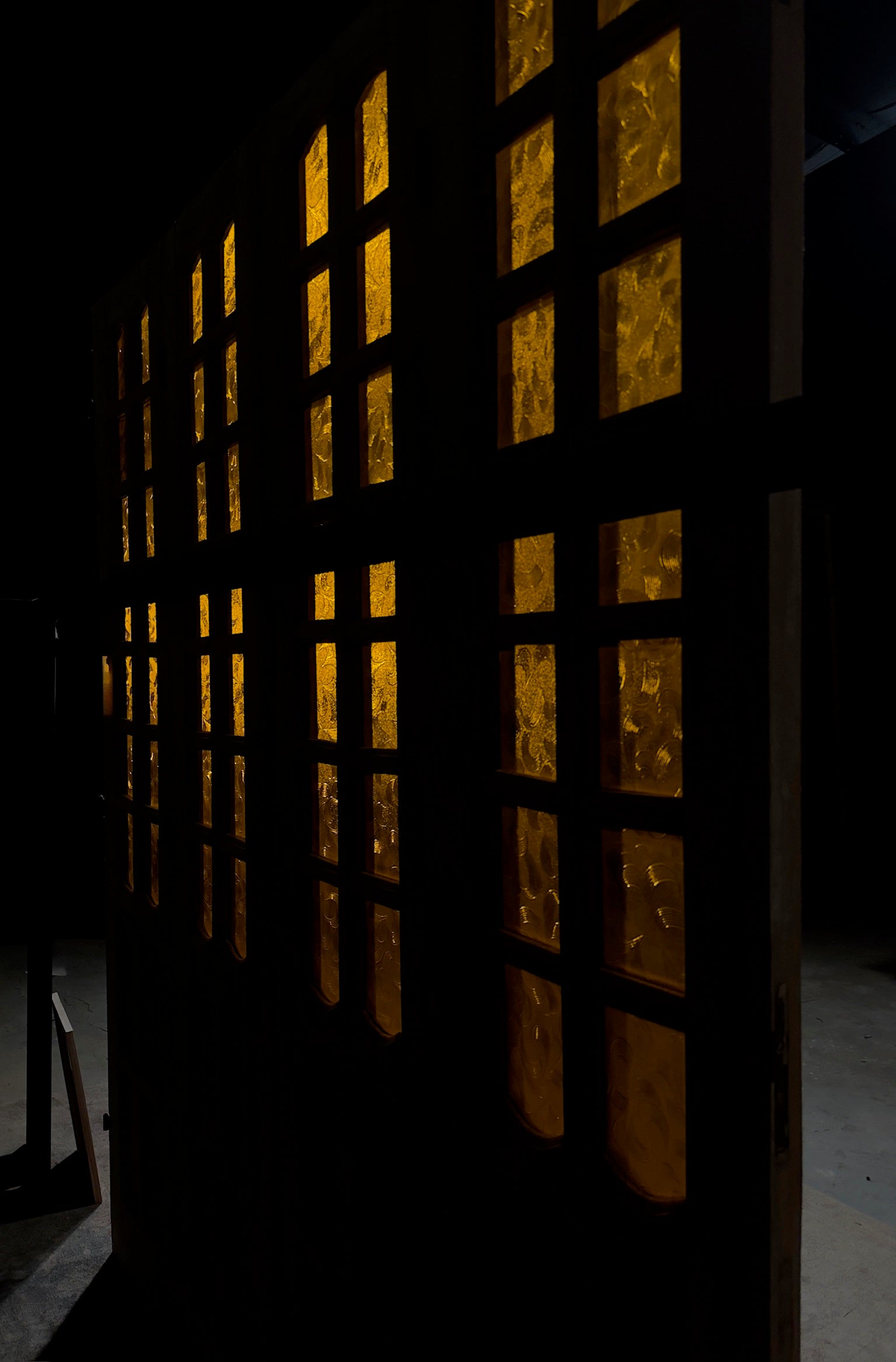 Antique Obscured Glass 14 Lite Bi-Fold Doors - 67.5x84 - N375