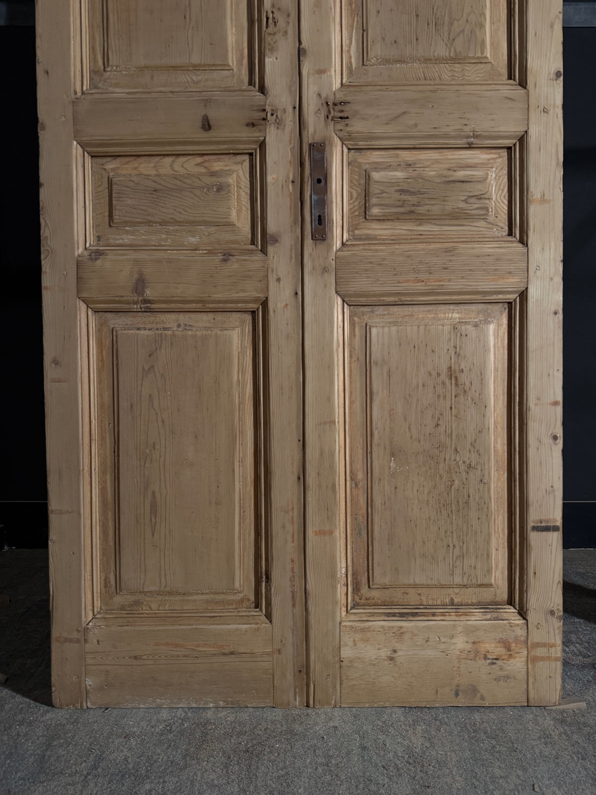 Antique 3 Panel Solid Double Doors - 43.25x98.5 - N522