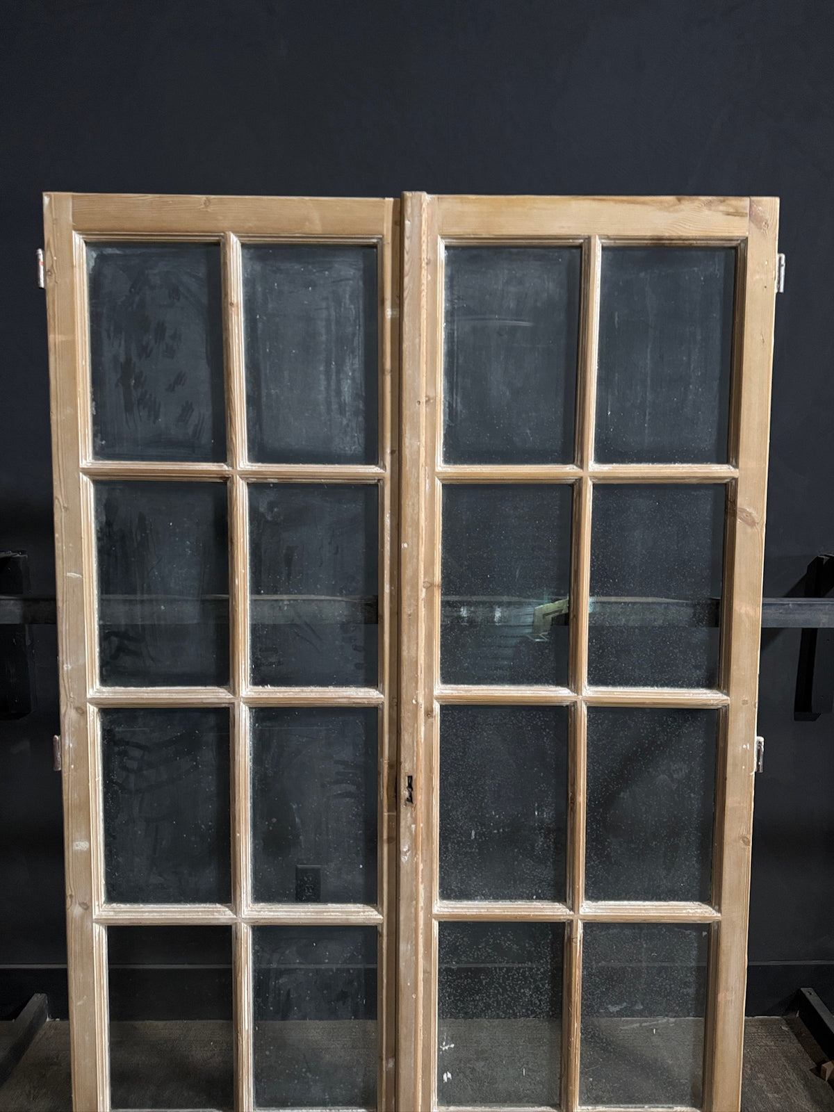 Antique Glass 8 Lite French Doors - 52.25x88 - N678