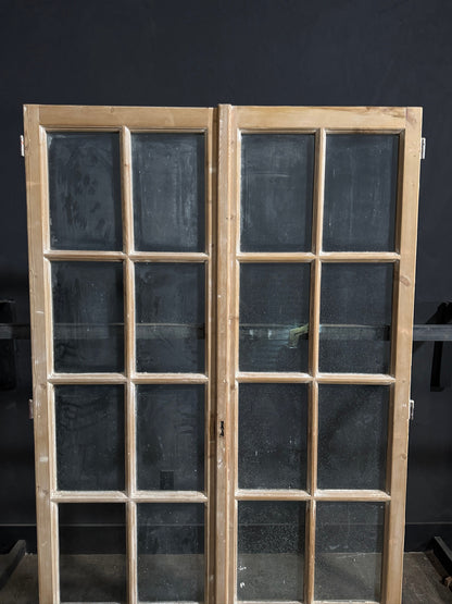 Antique Glass 8 Lite French Doors - 52.25x88 - N678