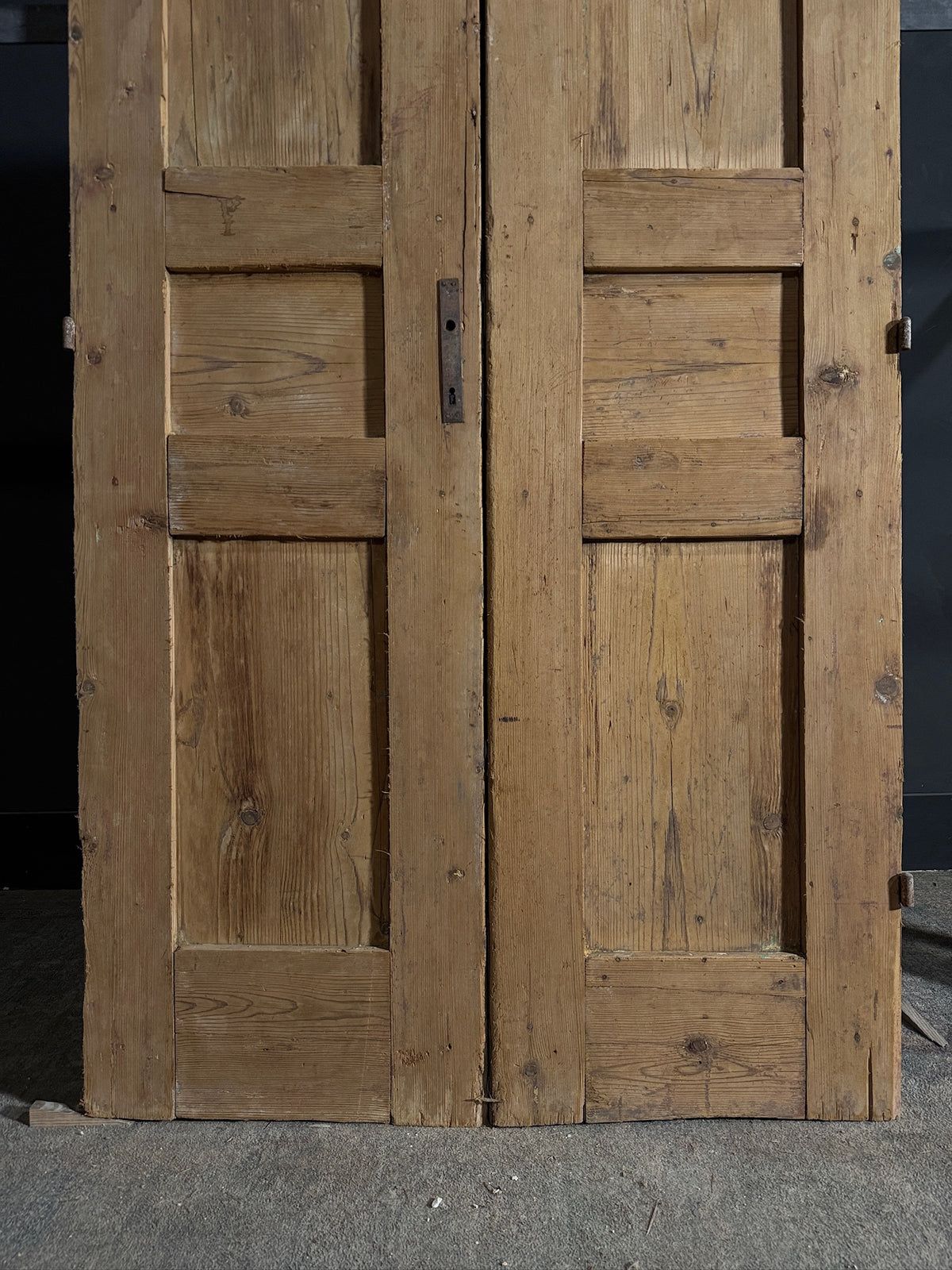 Antique 3 Panel Solid Double Doors - 43x90 - N650