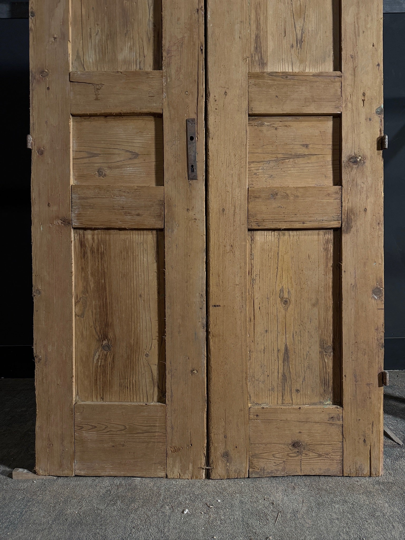 Antique 3 Panel Solid Double Doors - 43x90 - N650