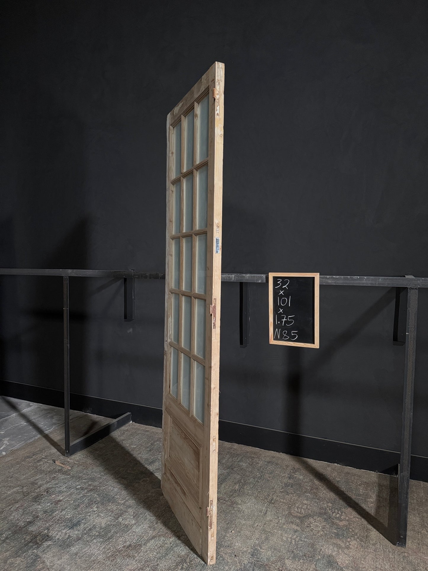 Antique Obscured Glass 15 Lite Single Door - 32x101 - N85