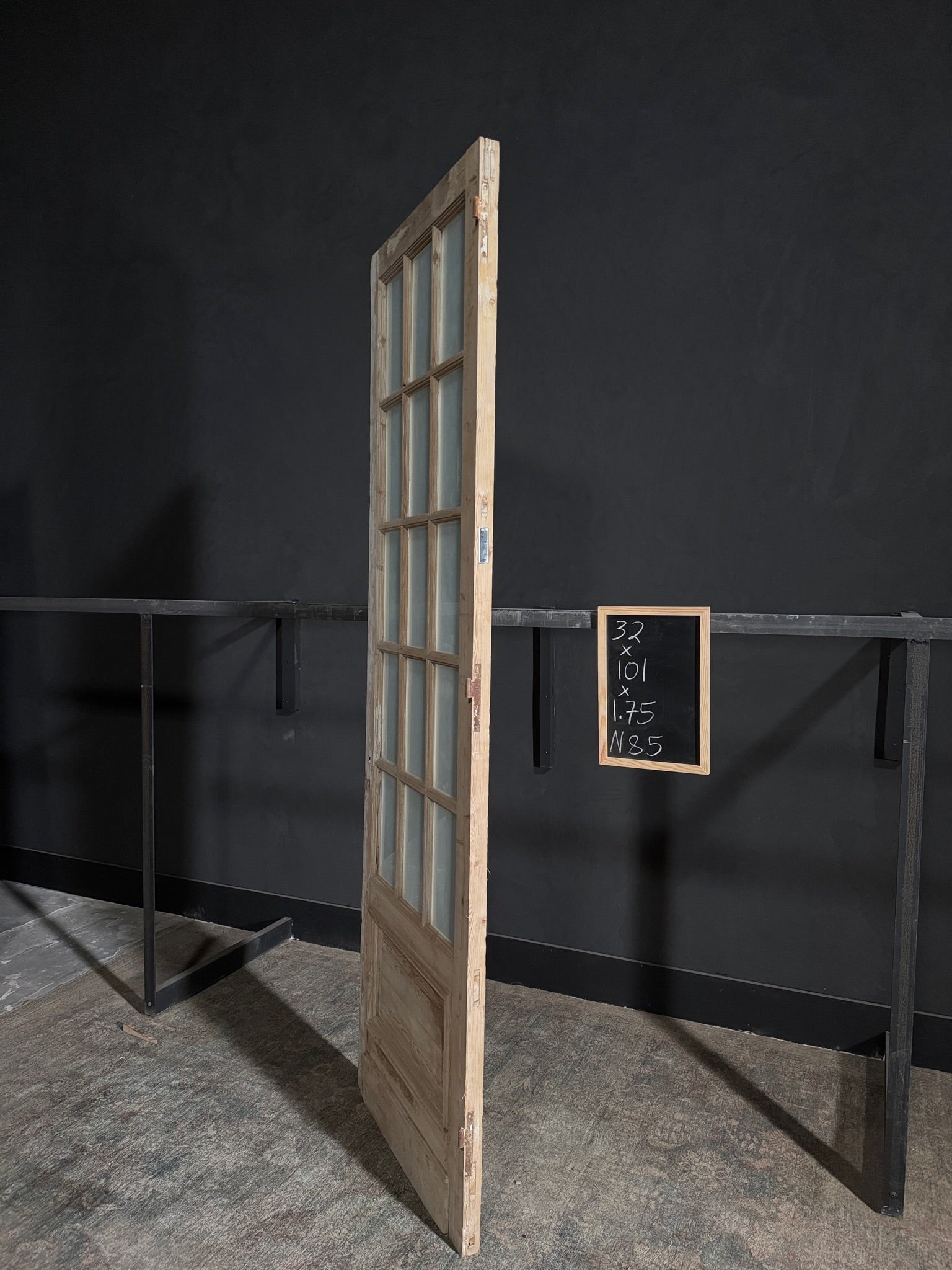 Antique Obscured Glass 15 Lite Single Door - 32x101 - N85
