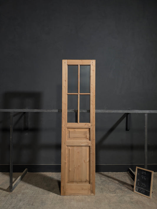 Handcrafted Glass 4 Lite Single Door - 24x96 - N722