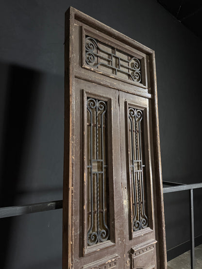 Antique Iron French Doors - 40x122 - N133