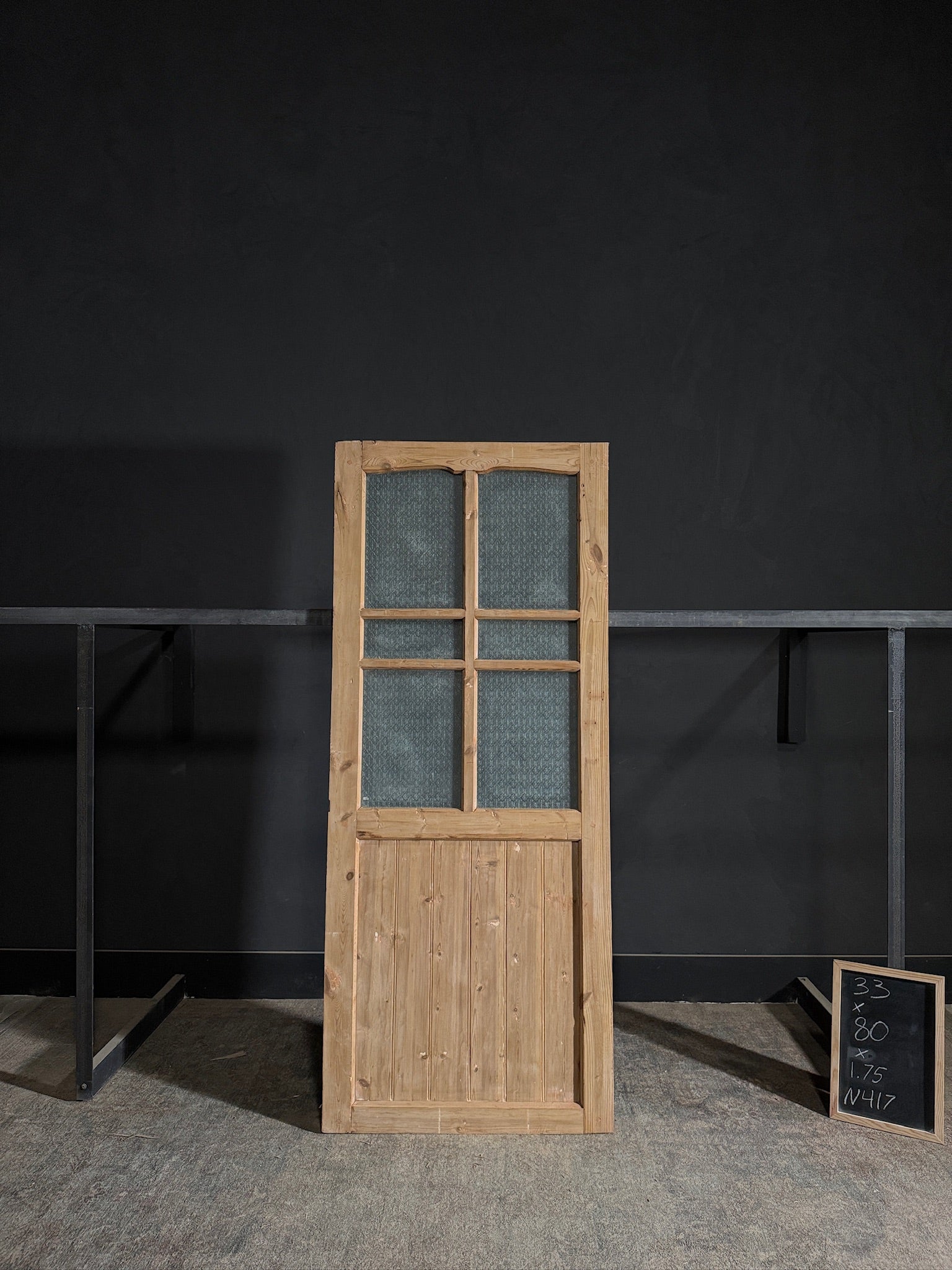 Antique Obscured Glass 4 Lite Single Door - 33x80 - N417