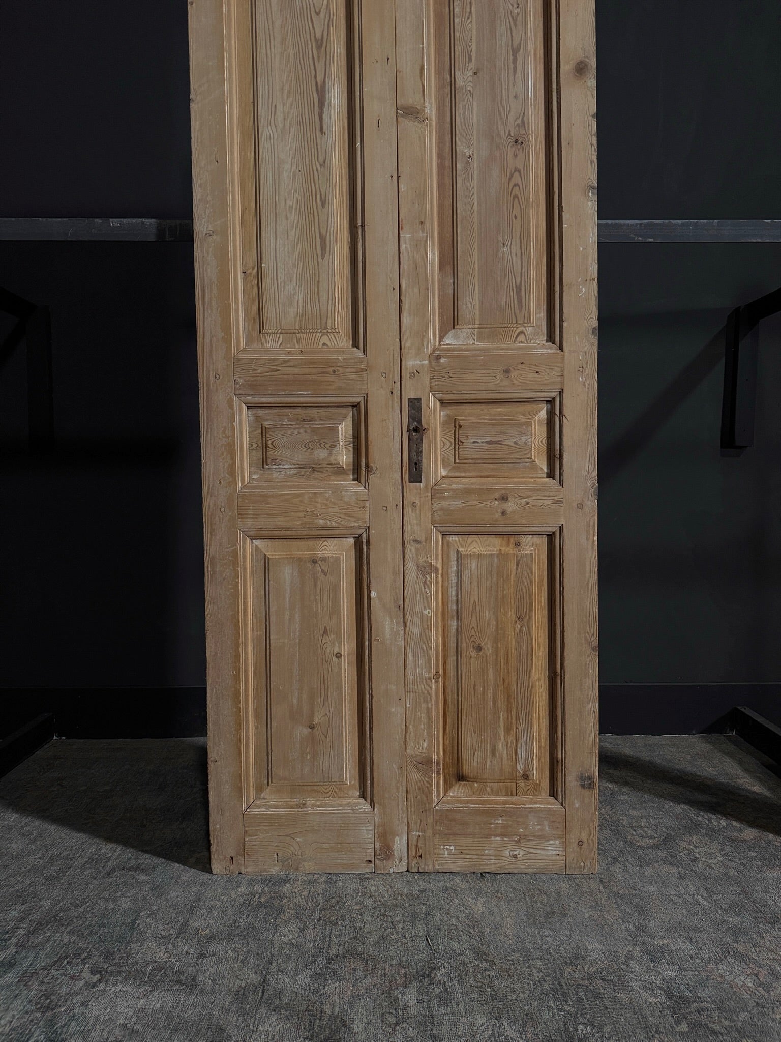 Antique 3 Panel Double Doors - 36x93.25 - N33