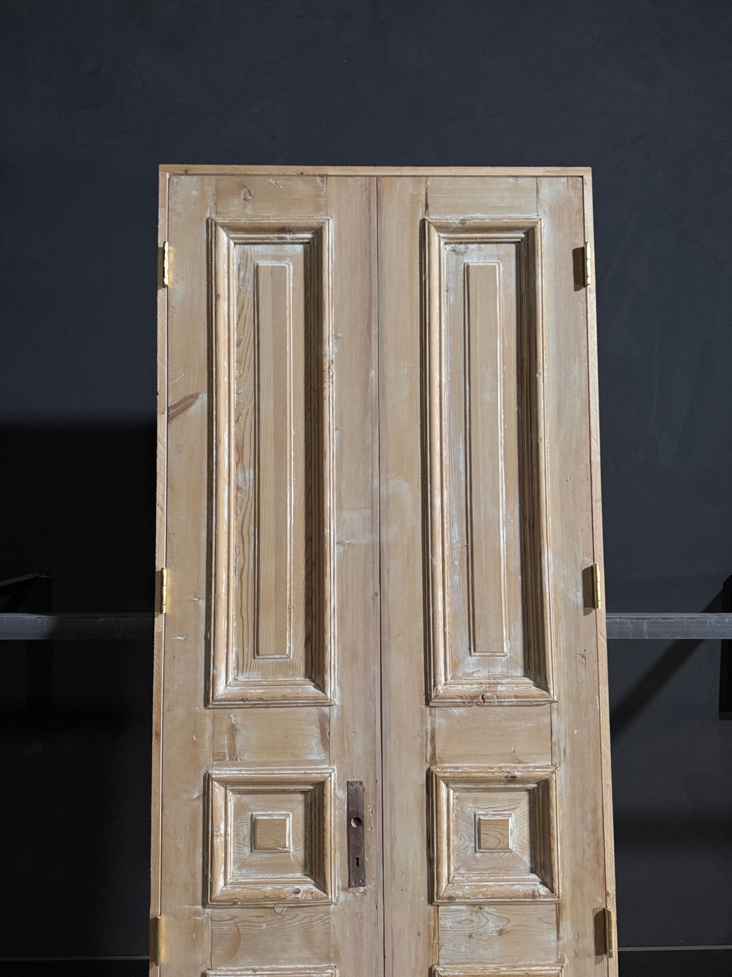 Antique 3 Panel Solid Double Doors - 35x95 - N151