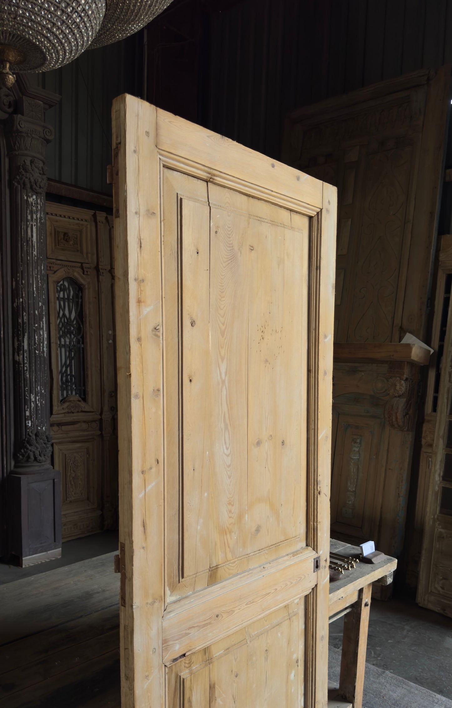2 Panel Single Solid Antique Door - 31x82.5 - L179