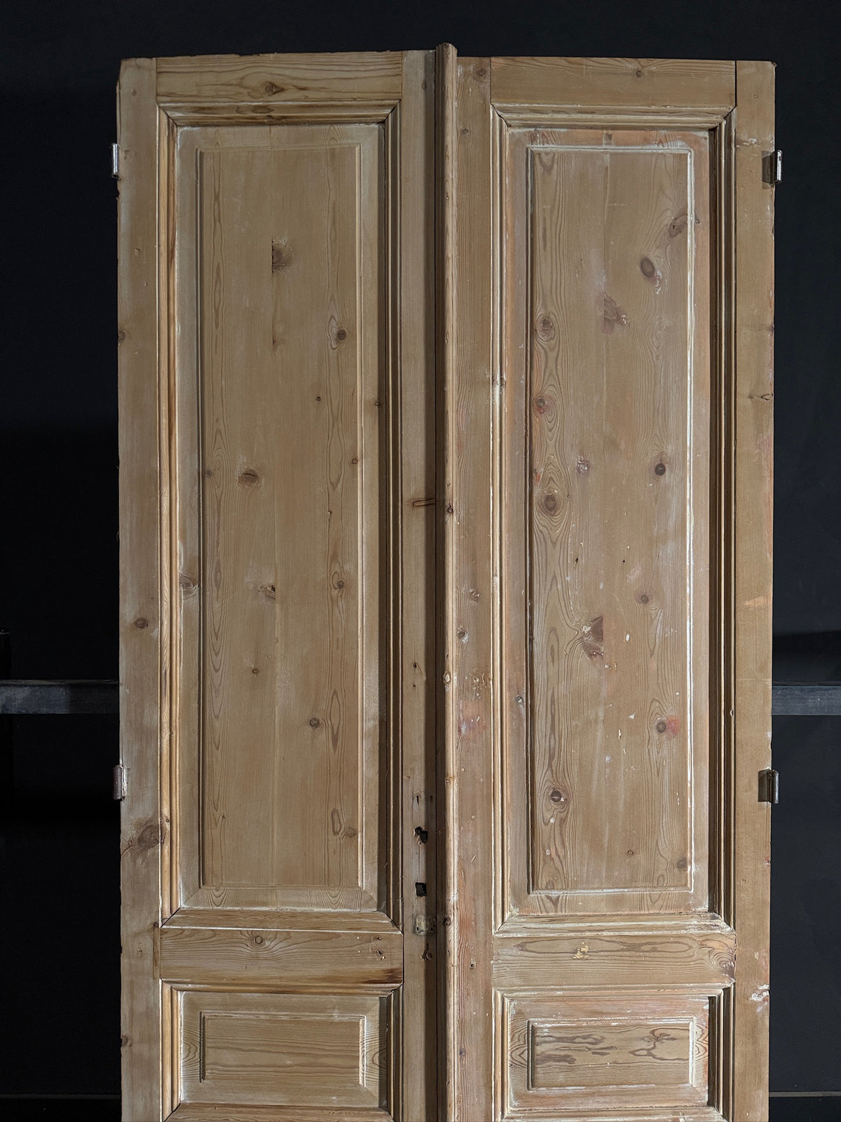 Antique 3 Panel Solid Double Doors - 43x100.5 - N596