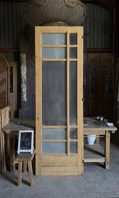 10 Lite Unique Antique Glass Single Door - 32x99.75 - L468