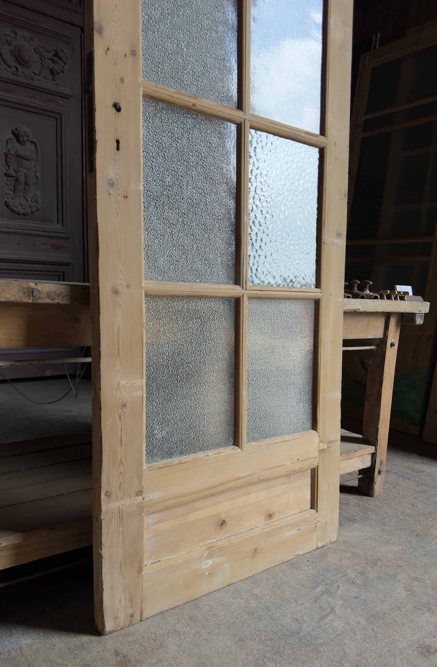Antique Obscured Glass 8 Lite Door - 32x86.5 - L623
