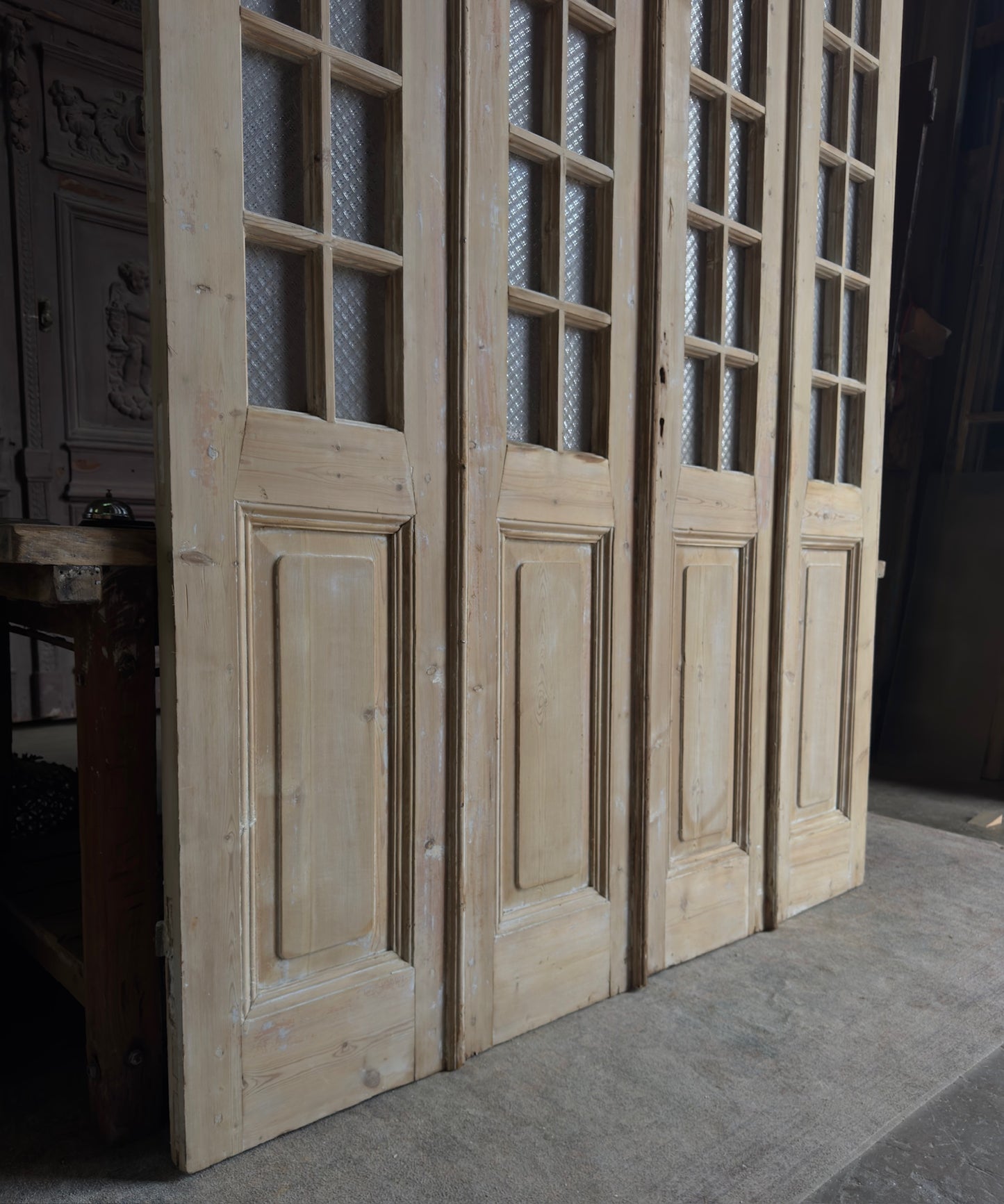 Antique Bi-Fold French Glass Doors - 66.5x94 - L436