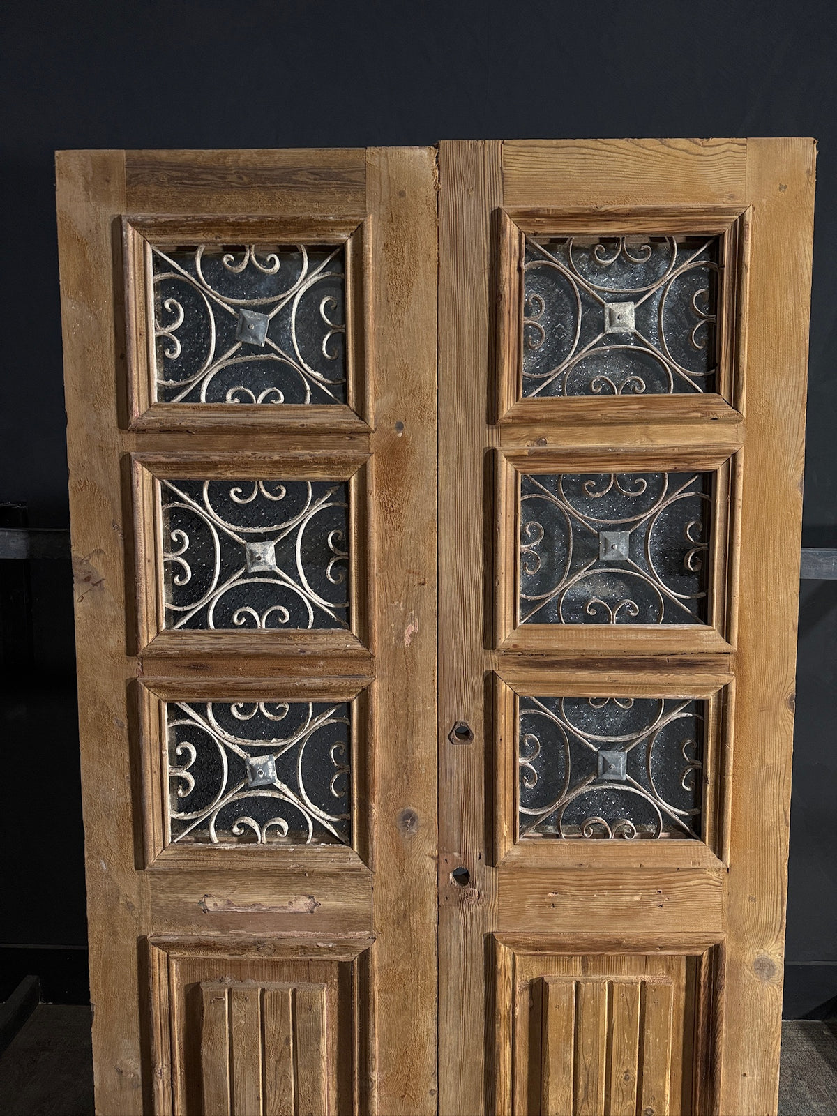 Antique Iron French Doors - 48x85.25 - N667