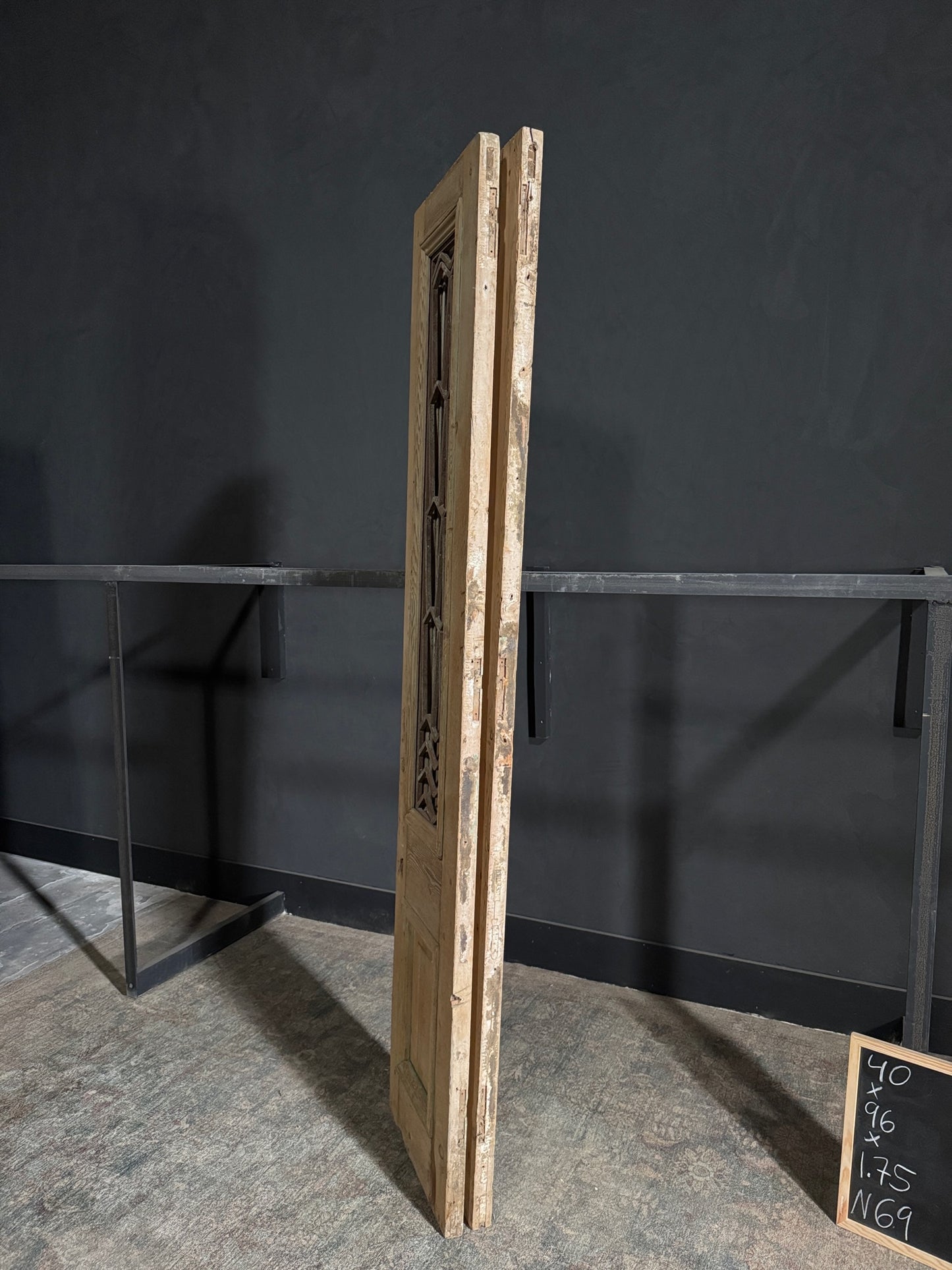 Antique Iron French Doors - 40x96 - N69