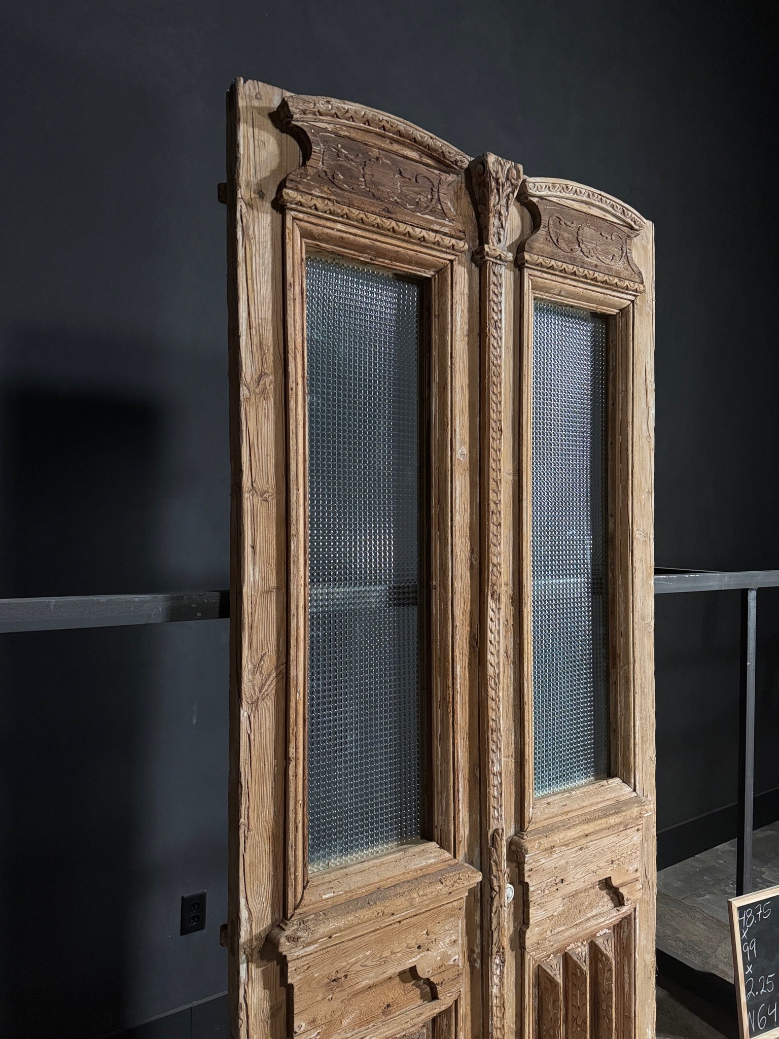 Antique Glass 1 Lite French Doors - 48.75x99 - N64