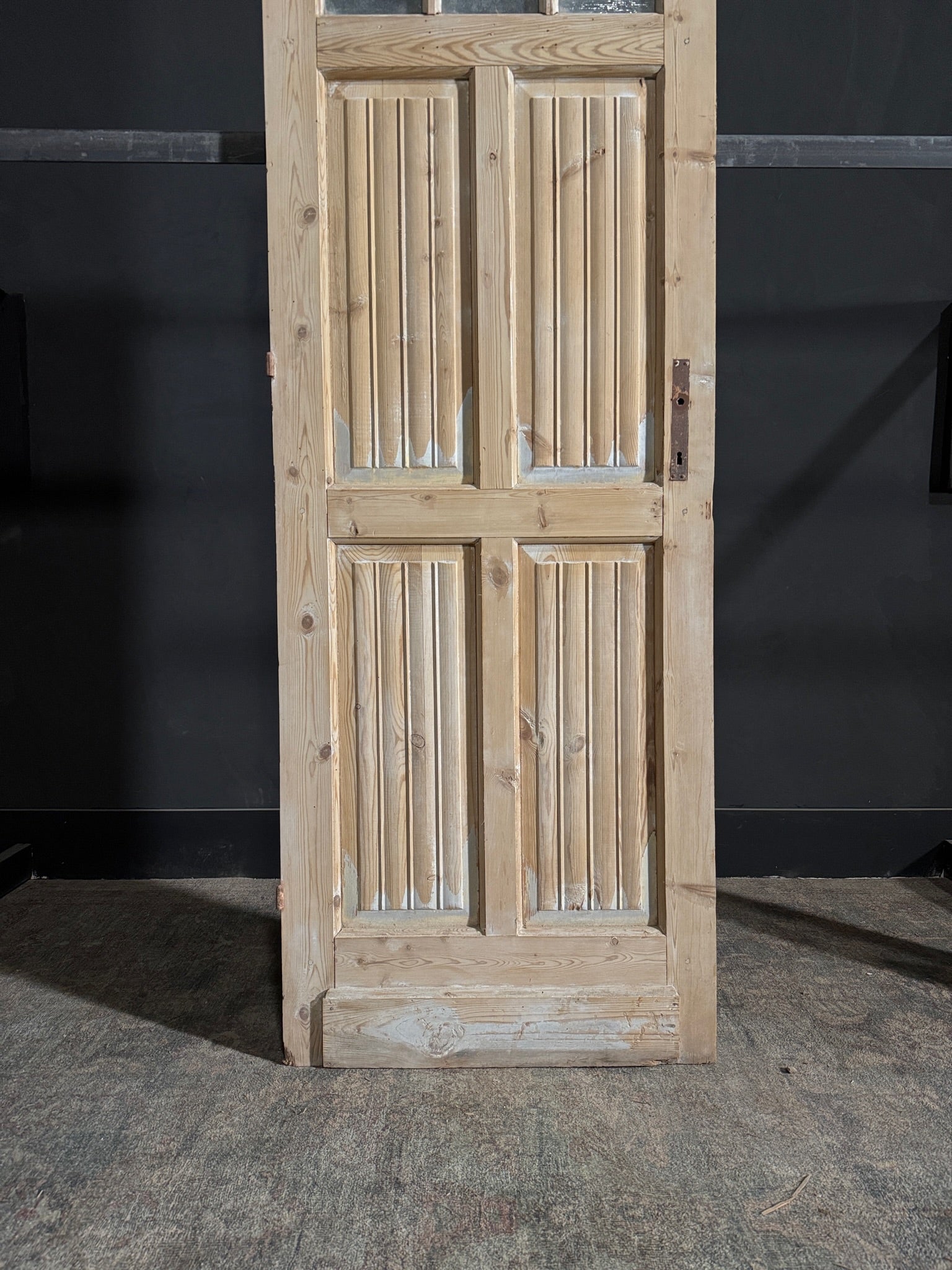 Antique Louvered Single Door - 27.75x85 - N93