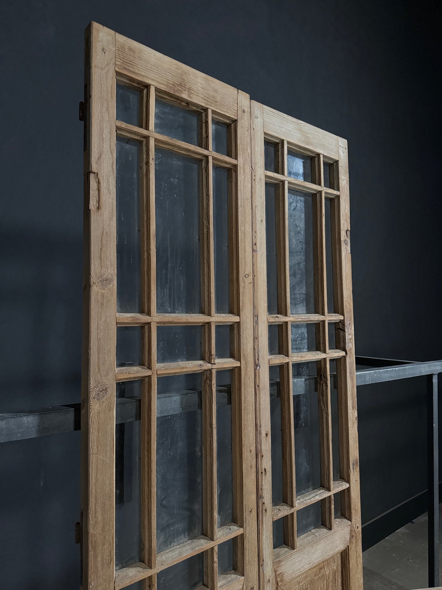 Antique Glass 15 Lite French Doors - 40.25x94.5 - N394