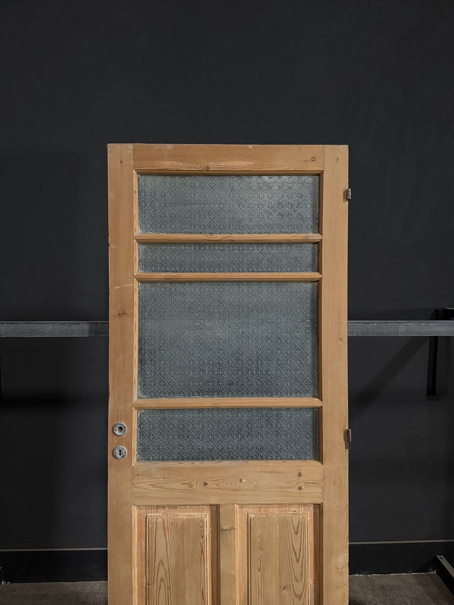 Antique Obscured Glass 4 Lite Single Door - 31.75x83.75 - N359