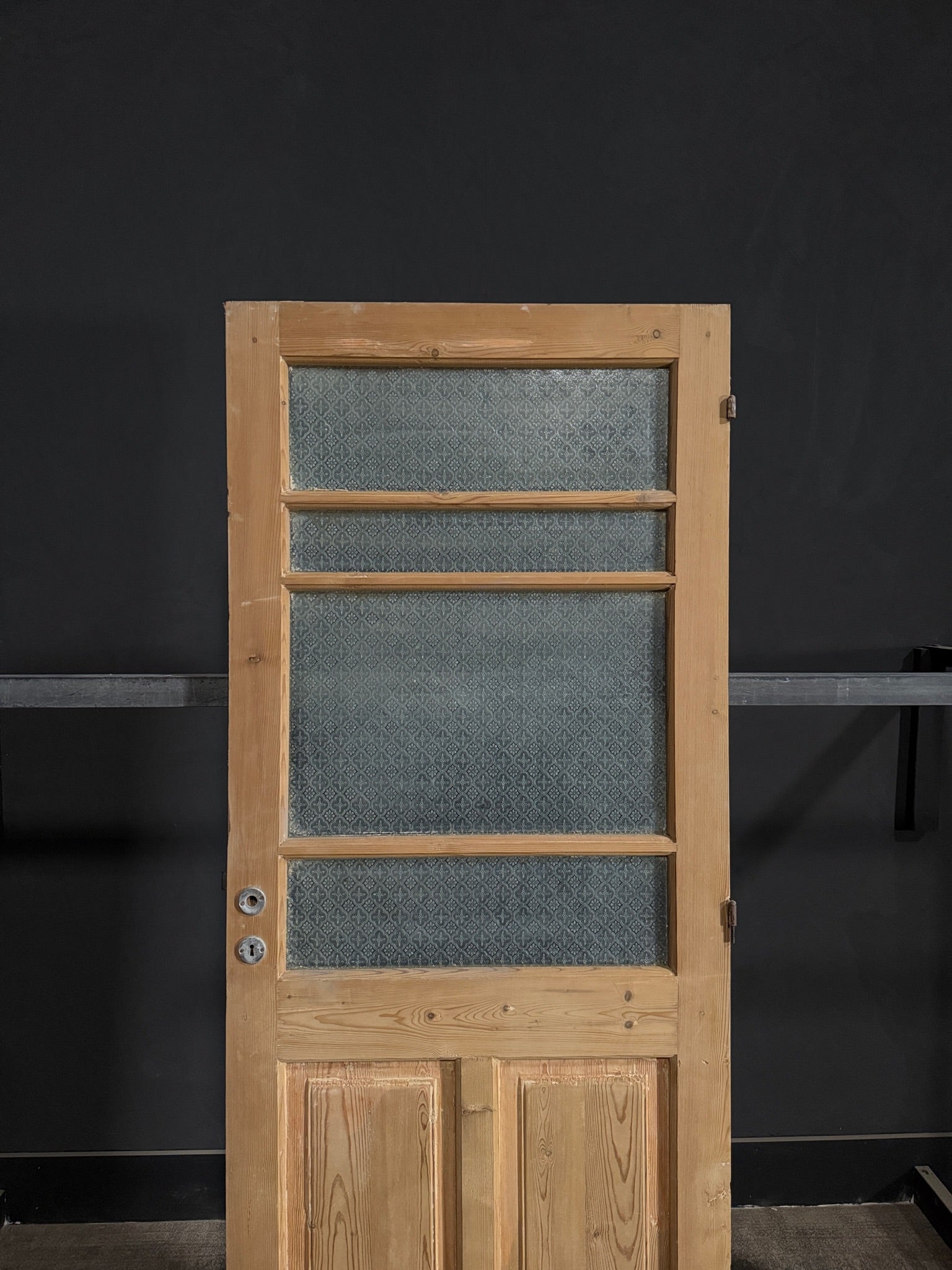 Antique Obscured Glass 4 Lite Single Door - 31.75x83.75 - N359