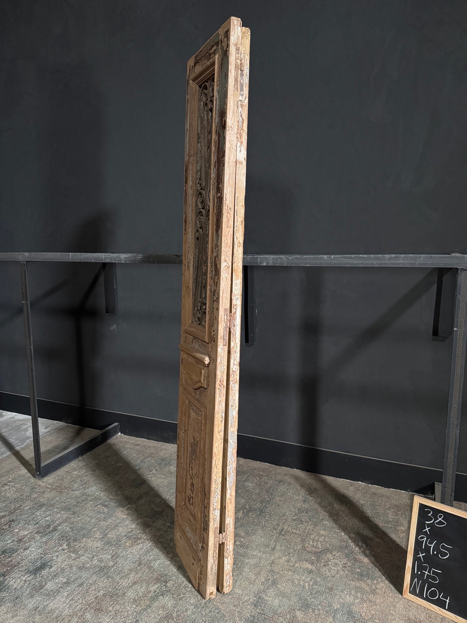 Antique Iron French Doors - 38x94.5 - N104