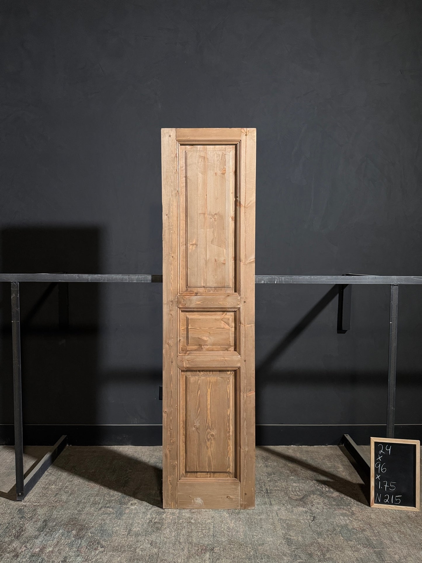 Handcrafted 3 Panel Solid Single Door - 24x96 - N215