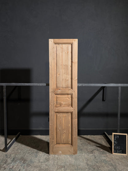 Handcrafted 3 Panel Solid Single Door - 24x96 - N215