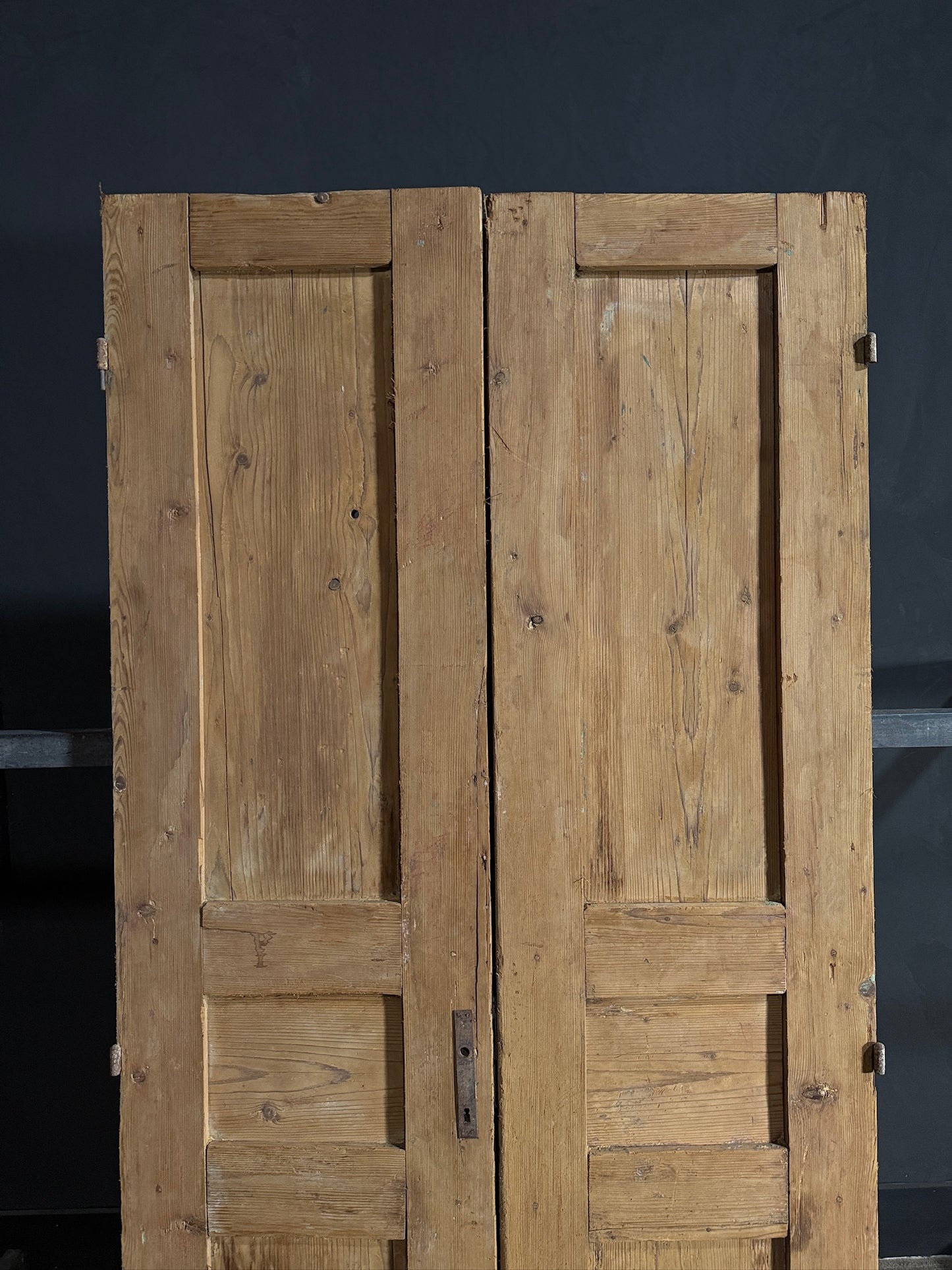 Antique 3 Panel Solid Double Doors - 43x90 - N650
