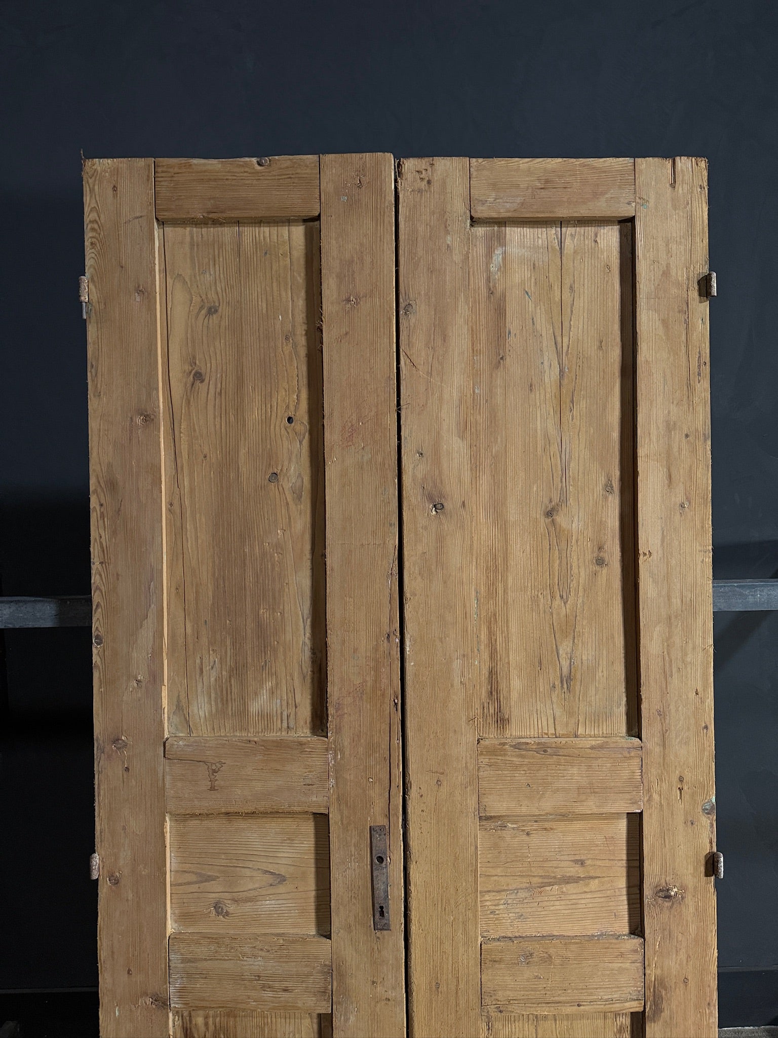 Antique 3 Panel Solid Double Doors - 43x90 - N650