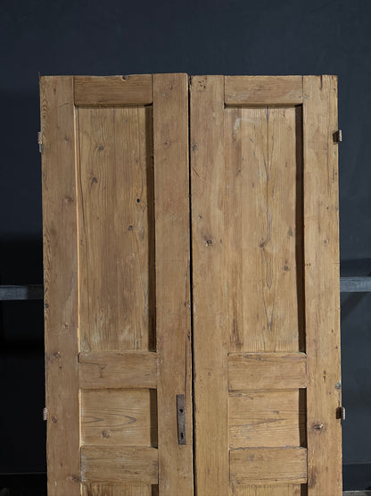 Antique 3 Panel Solid Double Doors - 43x90 - N650