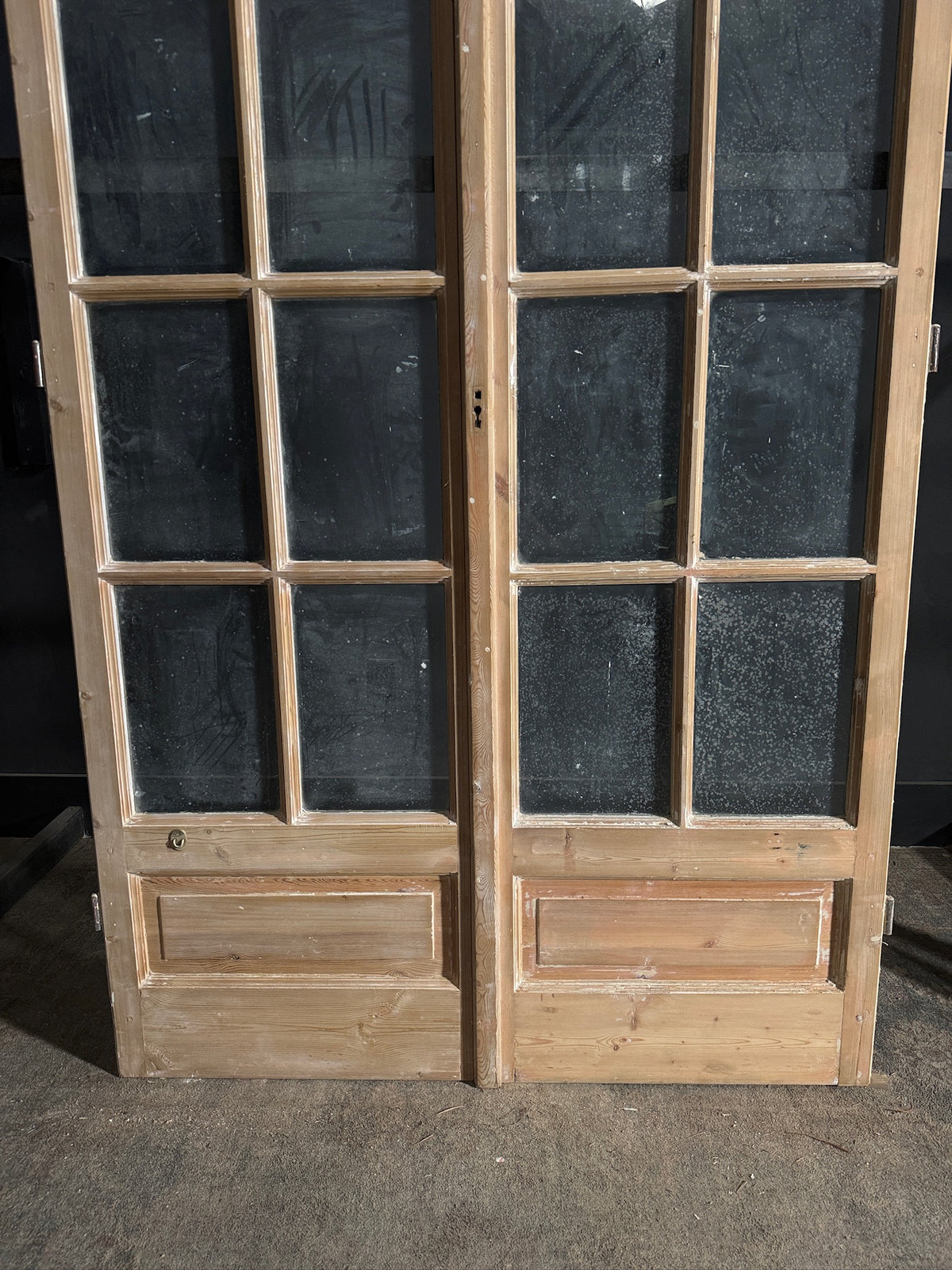 Antique Glass 8 Lite French Doors - 52.25x88.5 - N661