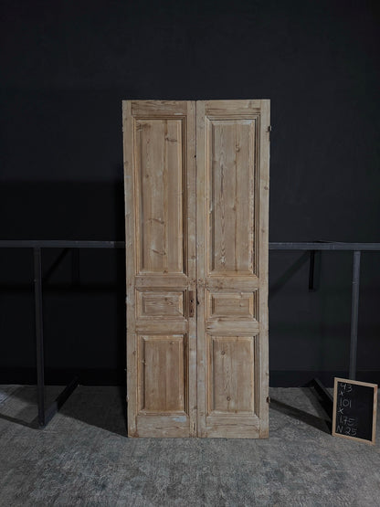 Antique Iron 3 Panel Double Doors - 43x101 - N25