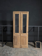 Antique Fluted 1 Lite Glass French Doors - 40.25x97 - N107