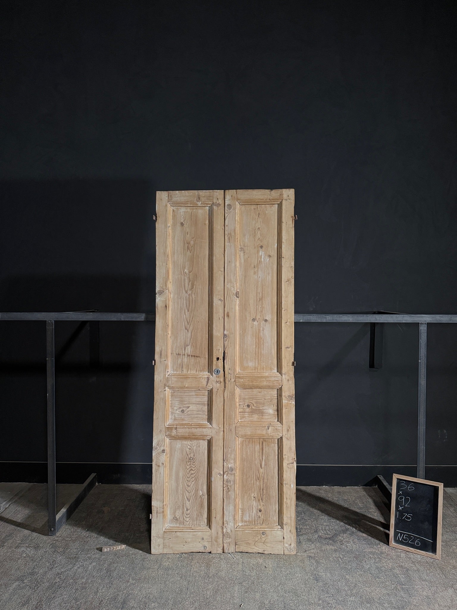 Antique Solid Double Doors - 36x92 - N526