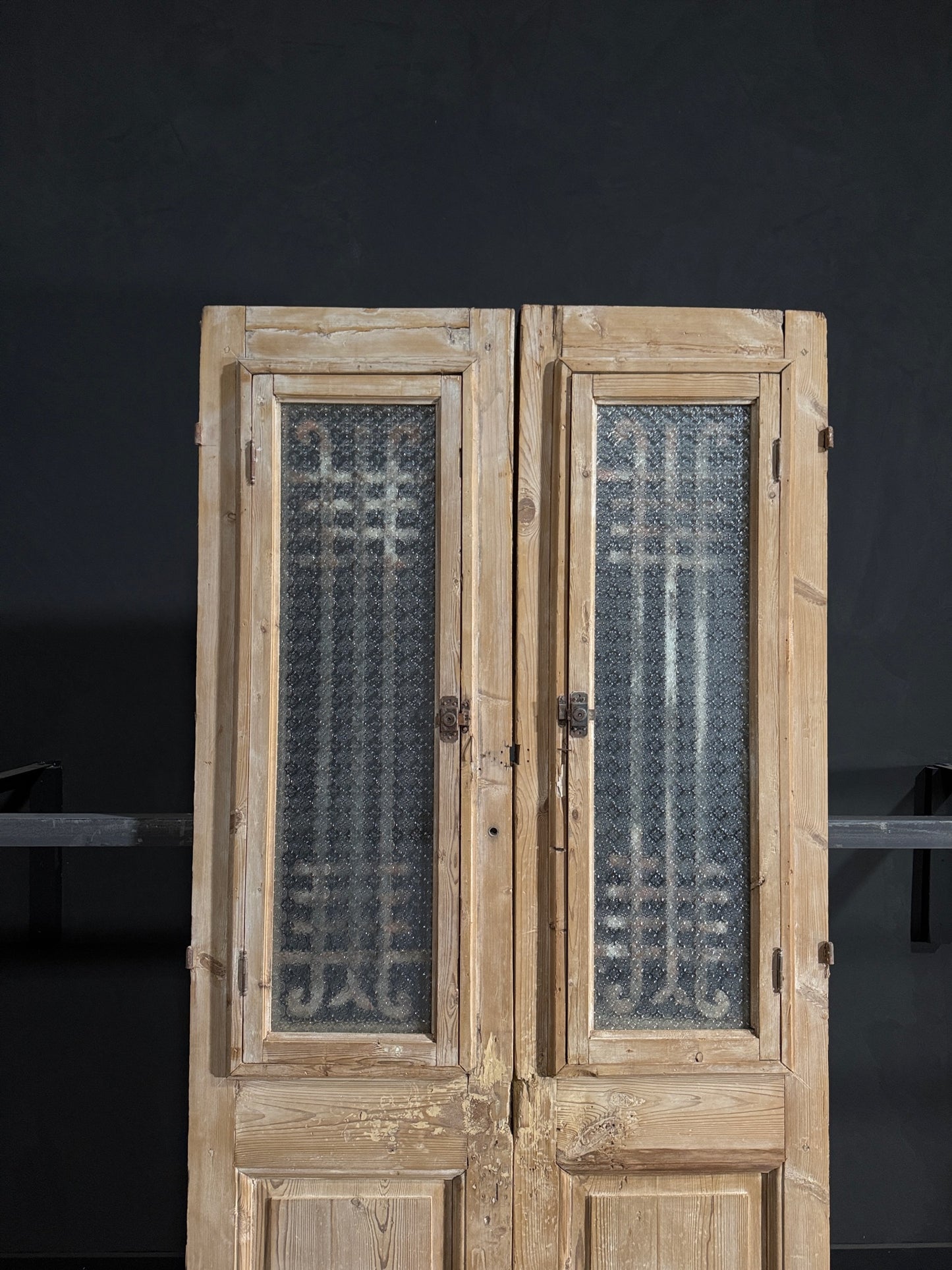 Antique Iron French Doors - 43.5x96 - N72