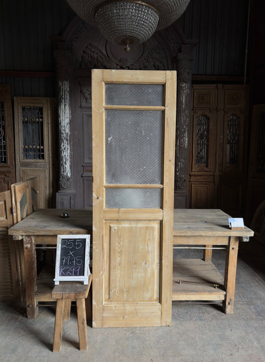 Single Antique Glass Door - 25.5x79.75 K299