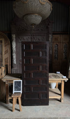 Spanish Coffered Panel Antique Single Door - 31.5x74 - L257