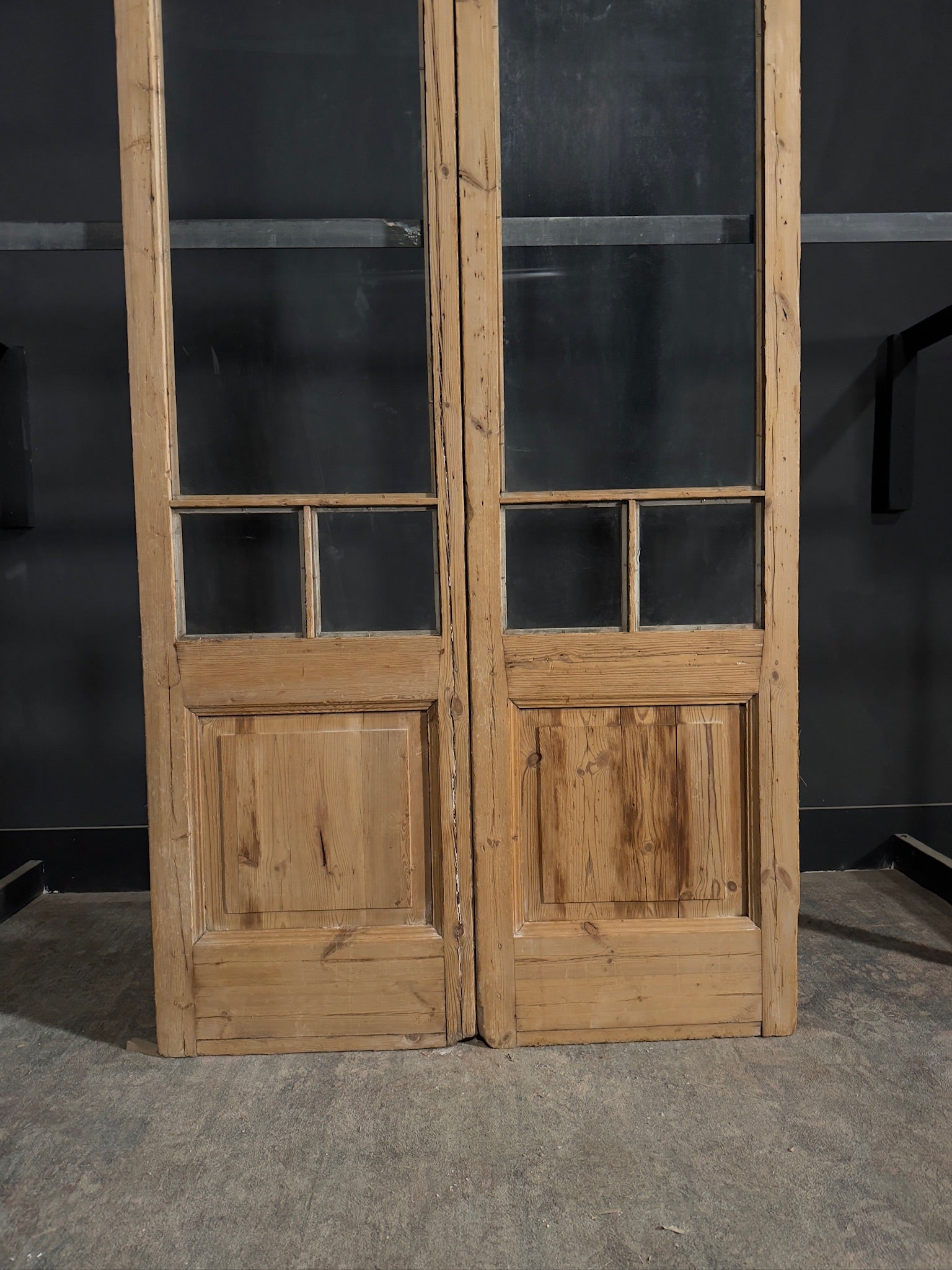 Antique Glass 4 Lite French Doors - 47x88 - N316