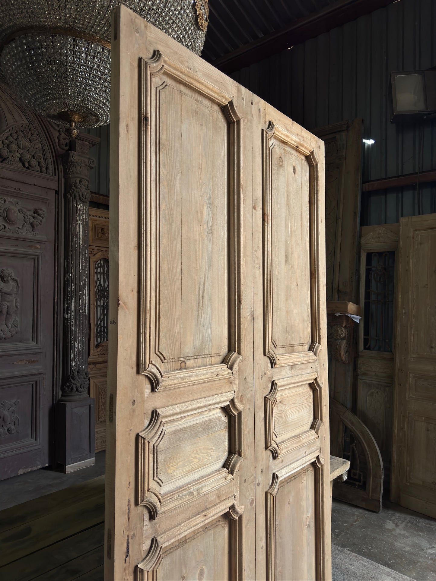 (The Edmund) Handcrafted Solid Wood French Doors - 48x96 K185