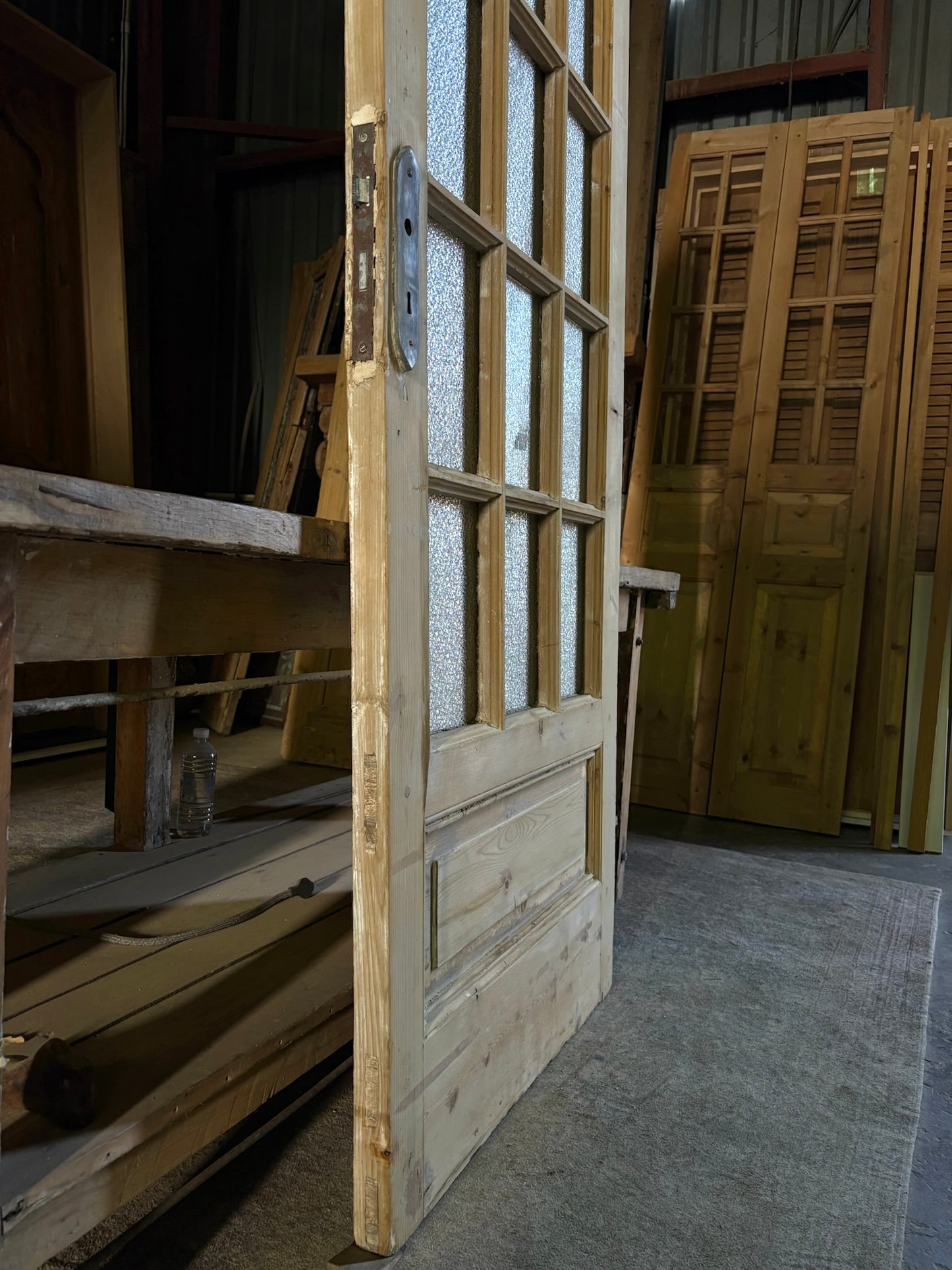 15 Lite Antique Glass Single Door - 32.25x87 - L66