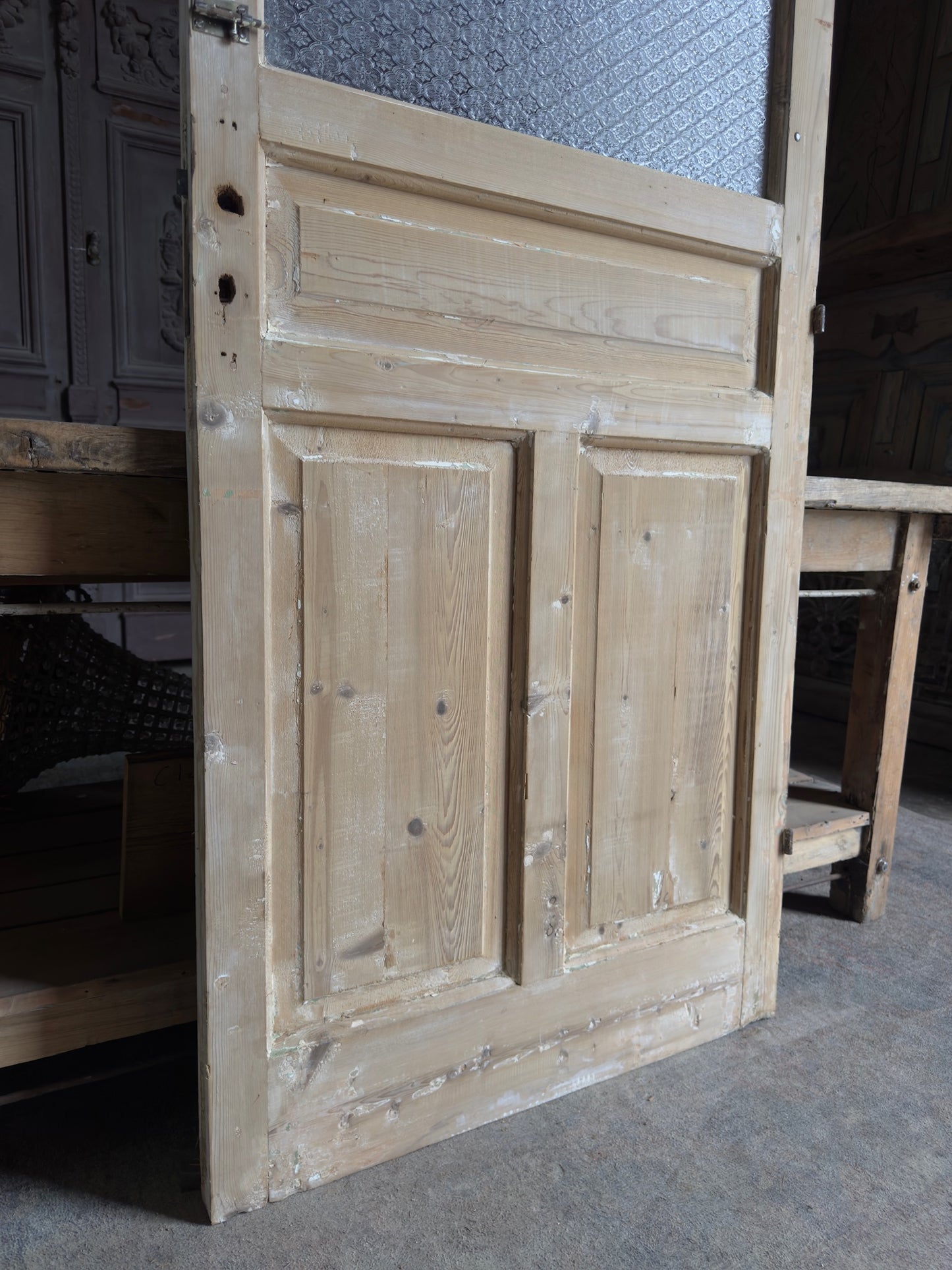 3 Lite Antique Glass Single Door - 32x85 K111