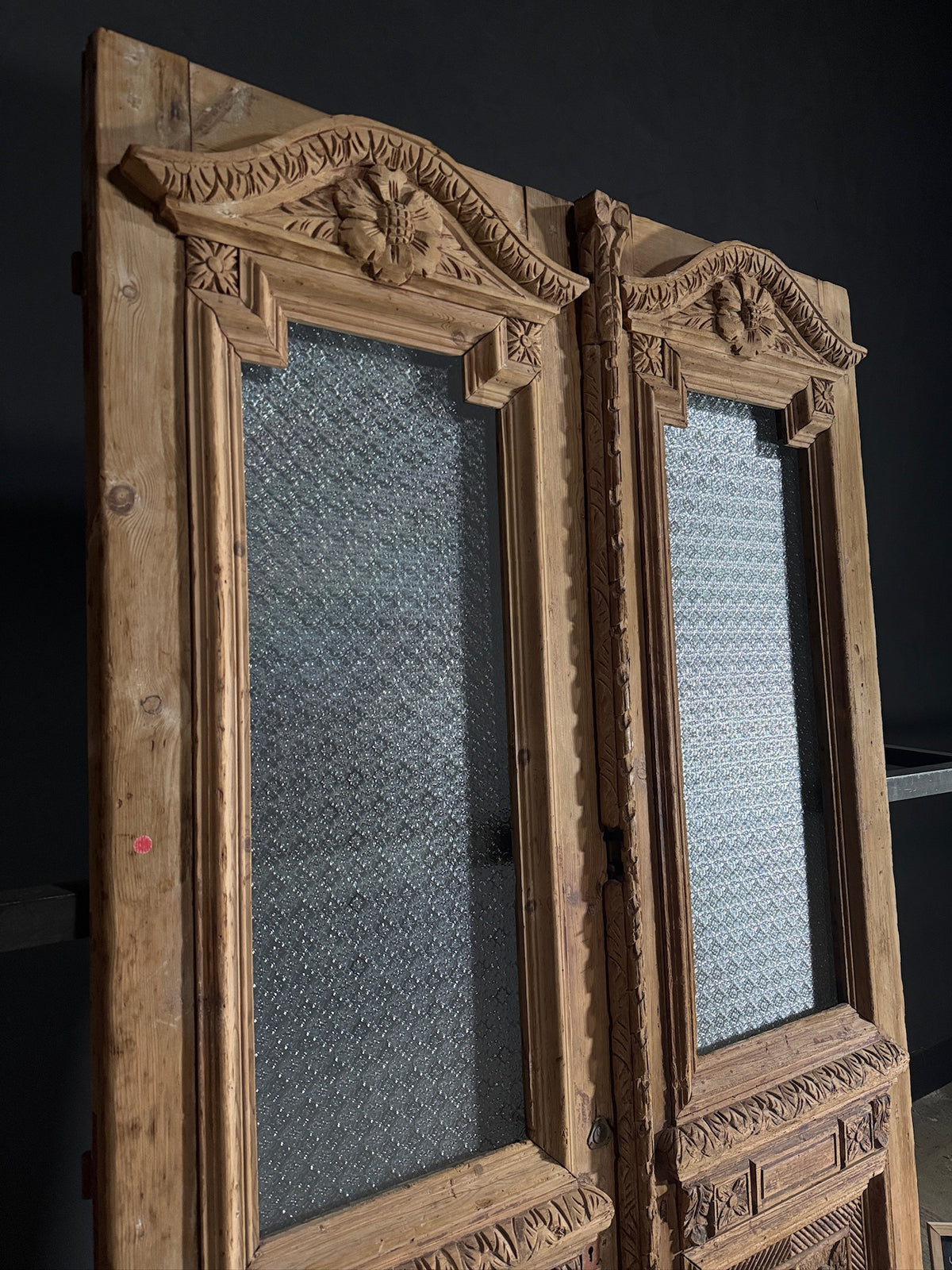 Antique Carved Iron French Doors - 56x98 - N583