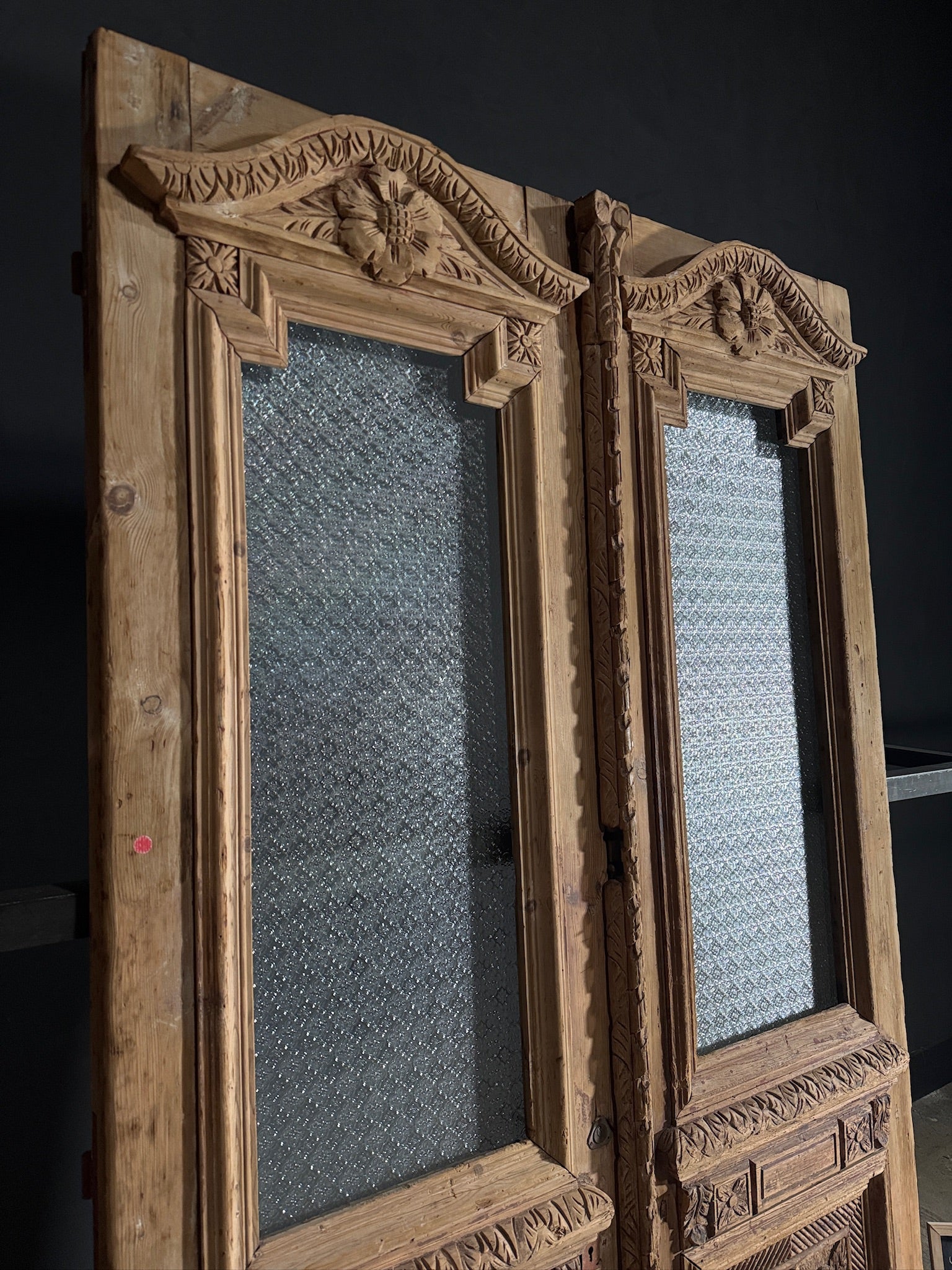 Antique Carved Iron French Doors - 56x98 - N583