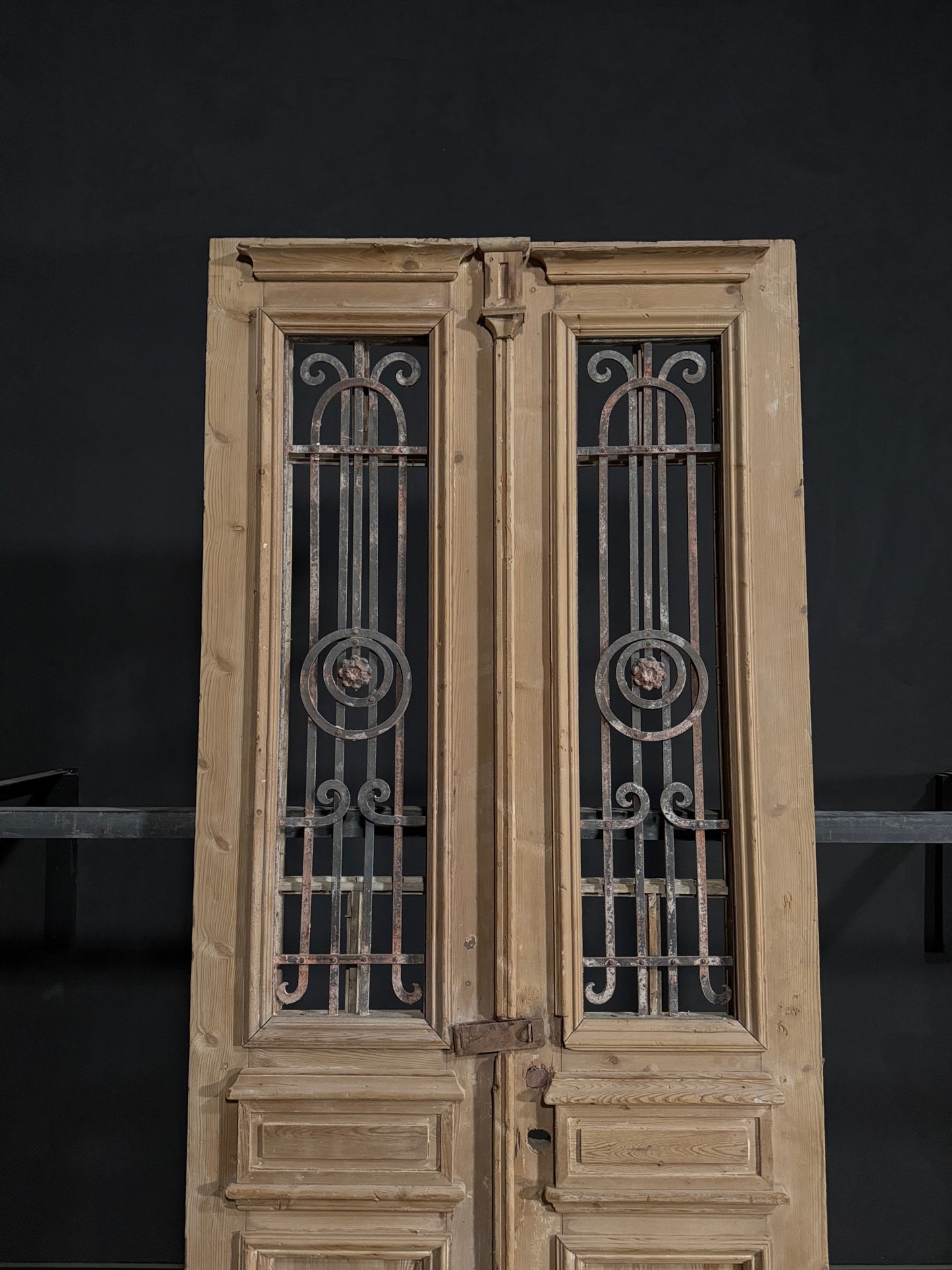 Antique Iron French Doors - 43.25x101.5 - N282